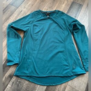 Spyder Women’s Long Sleeve Fleece Lining Thumbholes Peacock Size Large